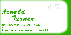 arnold turner business card